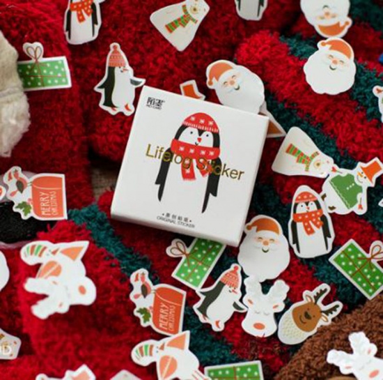 Picture of Hello christmas waterproof stickers DIY decoration 50 sheets/box