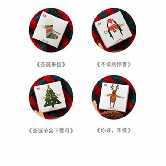 Picture of Christmas surprise waterproof stickers DIY decoration 50 sheets/box