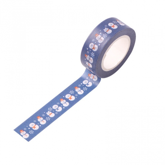 Picture of Adhesive Washi Tape Multicolor Christmas Christmas Snowman 15mm, 1 Piece (Approx 10 M/Roll)