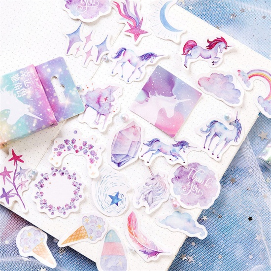 Immagine di DIY Decorazione Di Scrapbook Adesivi Colore Misto Scarabeo di dicotoma 4.4cm x 4.4cm, 1 Scatola ( 56 Pz/Scatola)