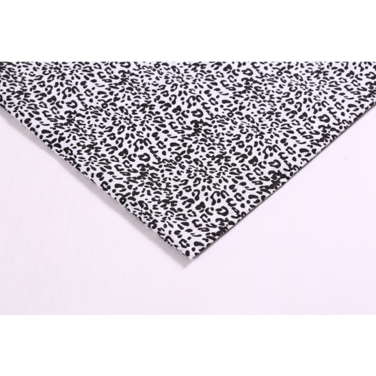 Picture of White & Black - Printing Polyester Leopard Print Pattern Fabric For DIY Masks Quilting Garment Patchwork (Width：150cm），1M