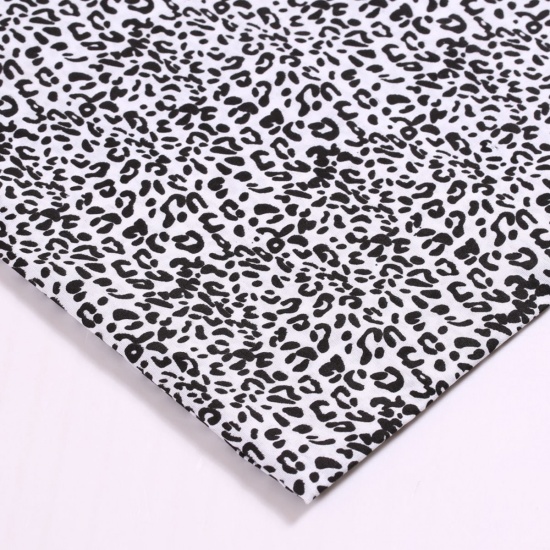 Picture of White & Black - Printing Polyester Leopard Print Pattern Fabric For DIY Masks Quilting Garment Patchwork (Width：150cm），1M
