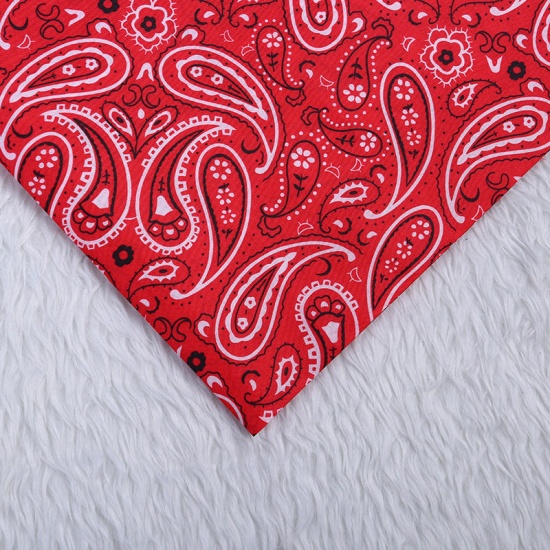 Immagine di Red - Printing Polyester Paisley Pattern Fabric For DIY Masks Quilting Garment Patchwork (Width：150cm），1M