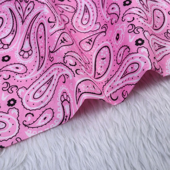 Immagine di Pink - Printing Polyester Paisley Pattern Fabric For DIY Masks Quilting Garment Patchwork (Width：150cm），1M