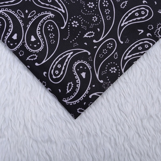 Picture of Black - Printing Polyester Paisley Pattern Fabric For DIY Masks Quilting Garment Patchwork (Width：150cm），1M