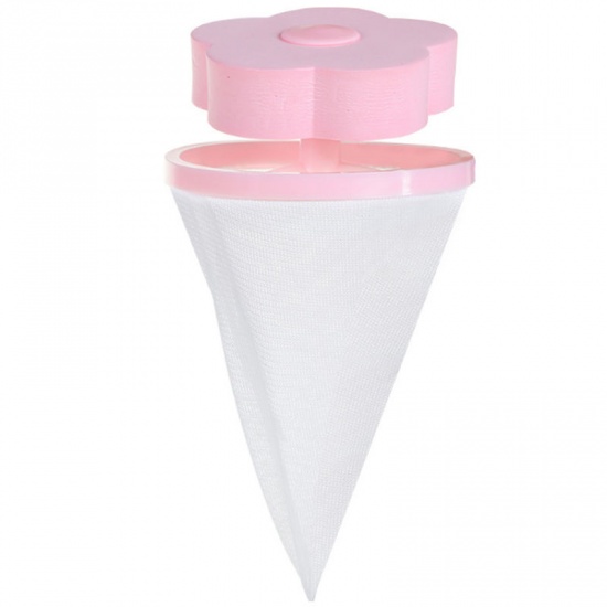 Picture of Pink - Filter Bag Washer Style Mesh Filtering Hair Removal Floating Laundry Clean Dryer Balls Laundry Detergent Lint Catcher