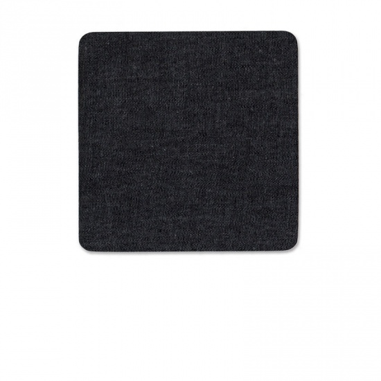 Picture of Fabric Appliques Patches DIY Scrapbooking Craft Black Square 12.5cm x 12.5cm, 1 Piece