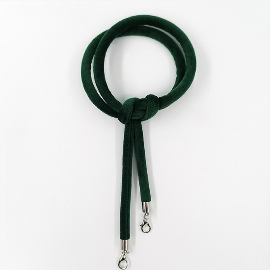 Bild von Polyester Face Mask And Glasses Neck Strap Lariat Lanyard Necklace Green 70cm(27 4/8") long, 1 Piece