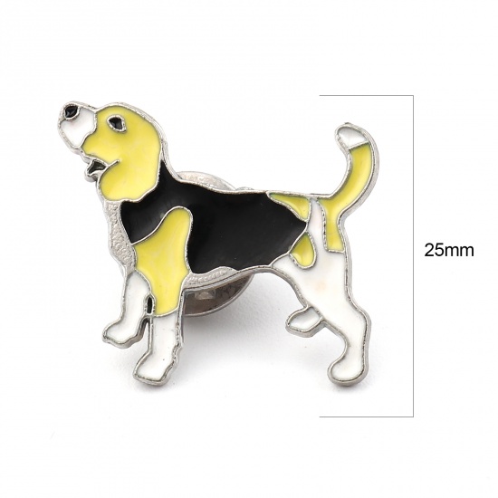 Picture of Pin Brooches Foxhound Multicolor Enamel 25mm x 22mm, 1 Piece