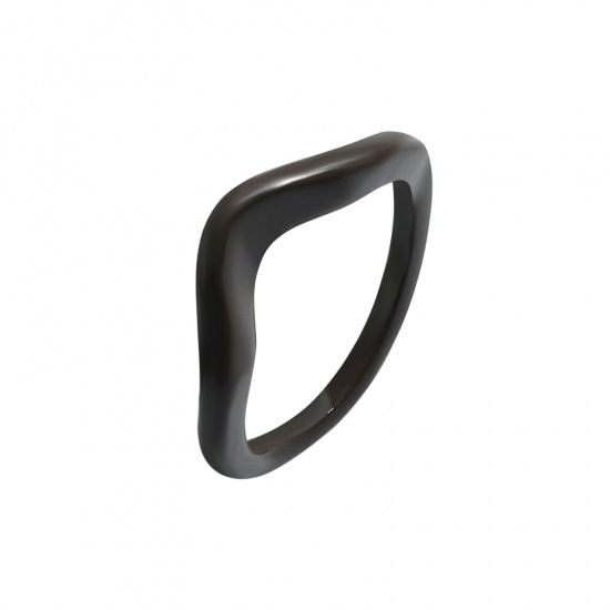 Picture of Unadjustable Rings Black Painted Irregular 1 Piece