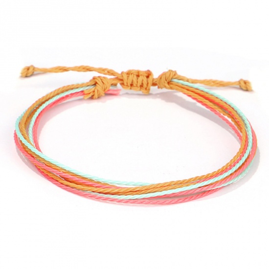 Picture of Polyester Boho Chic Bohemia Anklet Orange Adjustable 18cm(7 1/8") long, 1 Piece