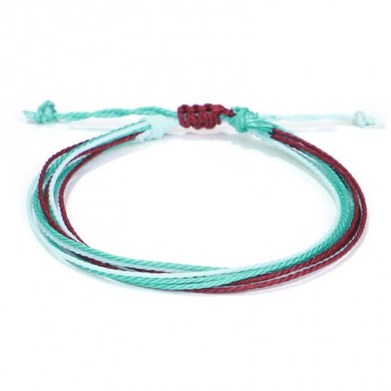 Picture of Polyester Boho Chic Bohemia Anklet Multicolor Adjustable 18cm(7 1/8") long, 1 Piece