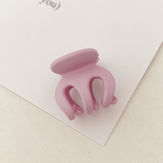 Picture of Zinc Based Alloy & Acrylic Hair Clips Claw Clamps Purple 2cm Dia., 1 Piece