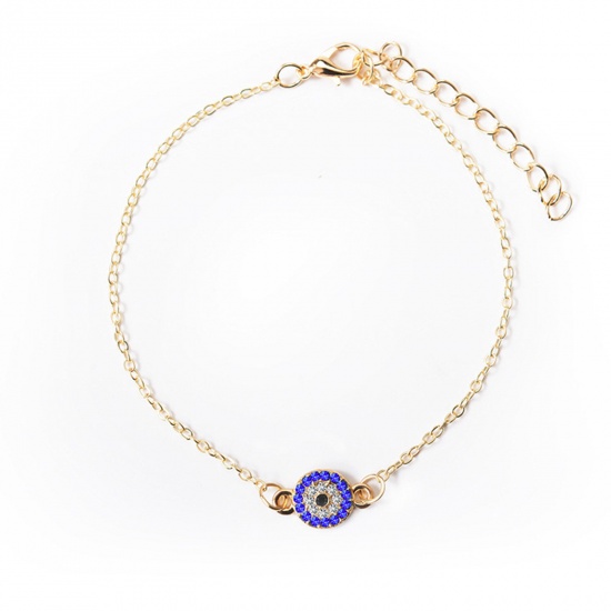 Picture of Religious Anklet Gold Plated Evil Eye 26cm long, 1 Piece