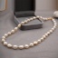 Imagen de Perlas de Agua Dulce Barroco Collar de Cuentas Chapado en Oro 45cm longitud, 1 Unidad