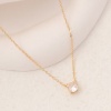 Picture of 1 Piece Eco-friendly Stylish Exquisite 18K Gold Plated Brass Link Cable Chain Round Pendant Necklace For Women 40cm(15 6/8") long
