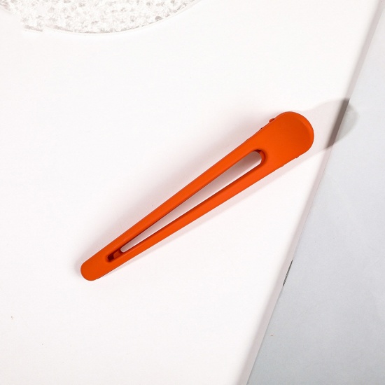 Picture of Resin Simple Hair Clips Orange 11.8cm x 2cm, 1 Piece