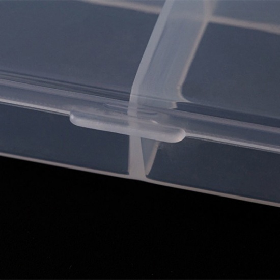 Bild von 1 Stück ABS Plastik Schmuck-Aufbewahrungsbox Großhandel Schwarz Rechteck 7.3cm x 6.3cm