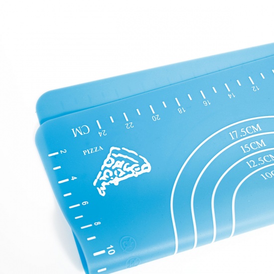 Bild von Silikon Bäckerei Werkzeuge Rolling Schneidematte Backen Pad Rechteck Blau 29cm x 26cm, 1 Stück