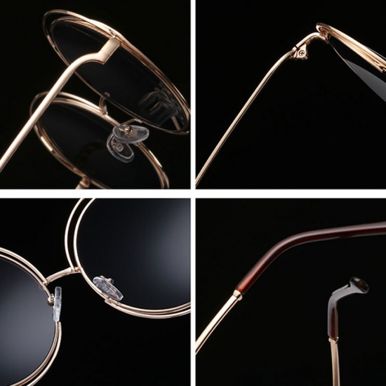 New big circle round frame sunglasses bicyclic female fashion personality Oculos Feminino sun Glasses for Women の画像
