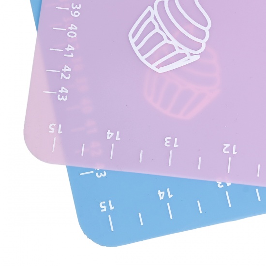 Bild von Bäckerei Werkzeuge Silikon Knet-Matte Rechteck Blau Wasserdicht 50cm x 40cm, 1 Stück