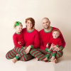 Picture of Cotton Children Kids Family Matching Sleepwear Nightwear Pajamas Set Christmas