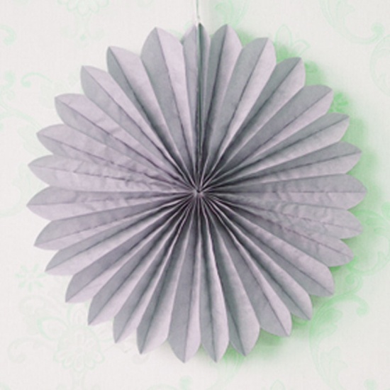 Immagine di Fiori grigi in carta a forma irregolare, 17x7.5cm-1 Pz