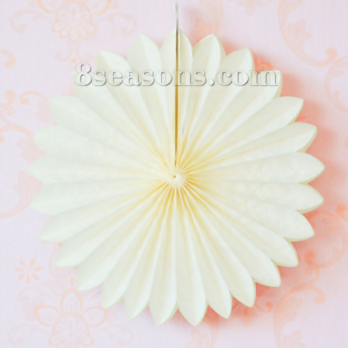 Изображение Paper Party Garland Decorations Flower Champagne 17cm(6 6/8") x 7.5cm(3"), 1 Piece