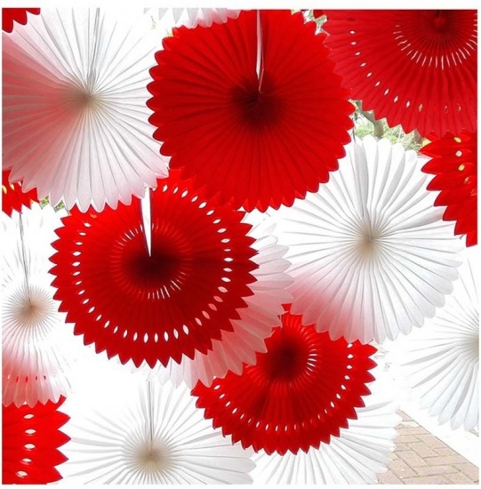 Immagine di Paper Party Garland Decorations Flower Champagne 17cm(6 6/8") x 7.5cm(3"), 1 Piece