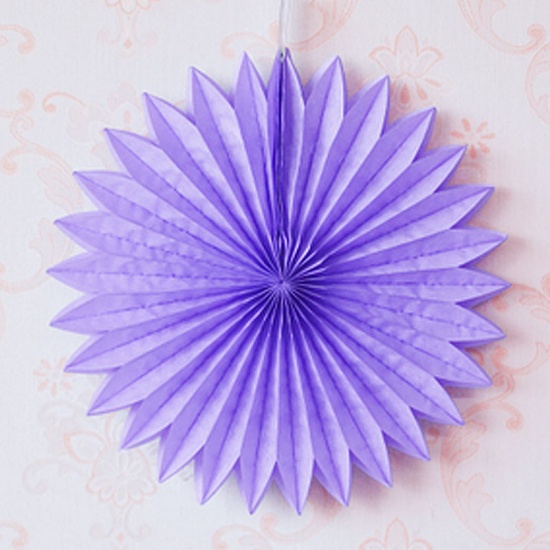 Immagine di Paper Party Garland Decorations Flower Violet 17cm(6 6/8") x 7.5cm(3"), 1 Piece