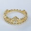 Picture of Brass Unadjustable Rings Gold Plated Crown Clear Rhinestone 16.5mm(US Size 6), 1 Piece