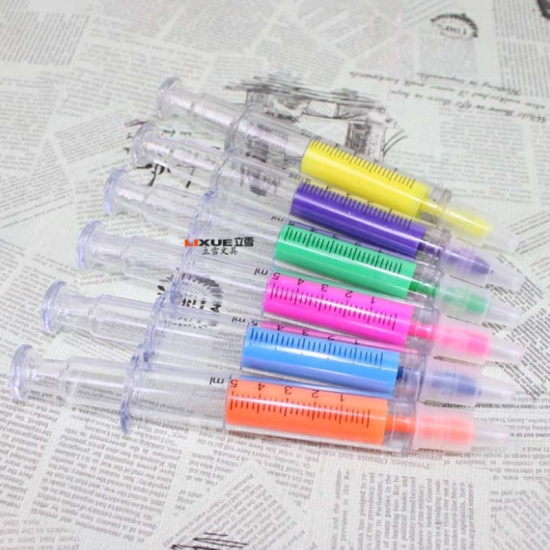 Imagen de Plastic Marker Pen Multicolor 13.5cm(5 3/8") x 1.3cm(4/8") , 1 Piece