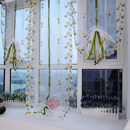 Immagine di Foglie verdi bianche schermo trasparente in poliestere trasparente per fiori 250x80cm-1 Pz