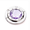 Picture of Foldable Handbag Purse Hanger Convenient Table Hook Hang Holder Round Shape Rhinestone  Charms,1 Piece