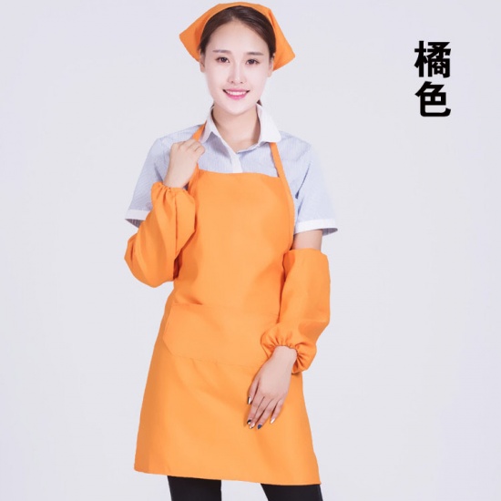 60*70cm Unisex Solid Bar Cafe Kitchen Cooking Apron Household Waterproof Sleeveless の画像