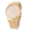 Picture of PU Leather Quartz Wrist Watches Gold Plated Light Brown With Battery 24cm(9 4/8") long, 1 Piece