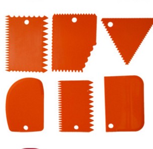 Immagine di Plastica Strumenti di cottura Triangolo Arancione Mezzotondo Disegno 12.1cm x 9.5cm, 1 Serie