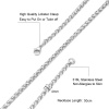 Bild von 316L Edelstahl Fuchsschwanzkette Kette Halskette Silberfarbe 50cm lang, Kettengröße: 4mm, 1 Strang