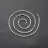 Bild von 316L Edelstahl Fuchsschwanzkette Kette Halskette Silberfarbe 50cm lang, Kettengröße: 4mm, 1 Strang