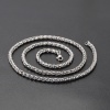 Bild von 316L Edelstahl Fuchsschwanzkette Kette Halskette Silberfarbe 50cm lang, Kettengröße: 4mm, 1 Strang
