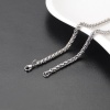 Bild von 316L Edelstahl Fuchsschwanzkette Kette Halskette Silberfarbe 50cm lang, Kettengröße: 4mm, 1 Strang