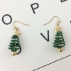 Picture of Earrings Gold Plated Green Christmas Tree Star, 1 Pair