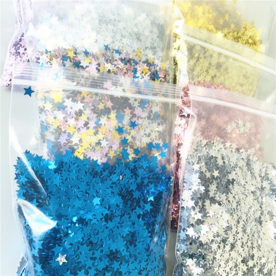 Picture of Golden - Star Laser Sequins Party Decorations 3mm, 1 Box（10g）
