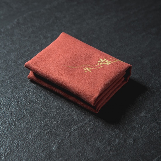Picture of Fabric Napkins Towels Brick-red Plum Flower 30cm(11 6/8") x 30cm(11 6/8"), 1 Piece