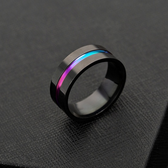 Picture of Titanium Steel Rings Black Frosted 21.4mm( 7/8")(US Size 12), 1 Piece