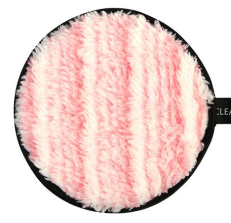 スポンジ 洗顔撲 円形 ホワイト+ピンク 1 個 の画像