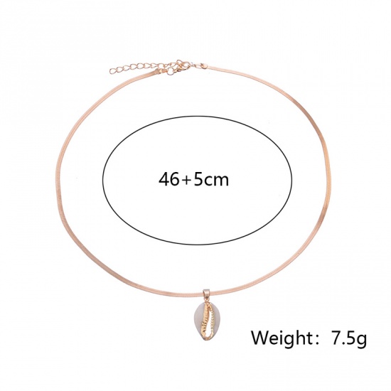 Picture of Necklace Gold Plated Shell 46cm(18 1/8") long, 1 Piece
