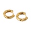 Picture of 1 Pair Hypoallergenic Retro Simple 18K Gold Plated Brass Irregular Hoop Earrings For Women 19mm Dia.