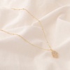 Bild von Umweltfreundlich Einfach und lässig Religiös 14K Gold Kupfer Kugelkette Kette Hamsa Symbol Hand Micro Pave Anhänger Halskette Für Frauen 45cm lang, 1 Strang