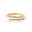 Immagine di 1 Pz Placcatura Sottovuoto Squisito Elegante 18K Vero Oro Placcato 304 Acciaio Inossidabile & Zircone Cubico Aperto Regolabile Anello Per Donne 18mm (taglia di US: 7.75)